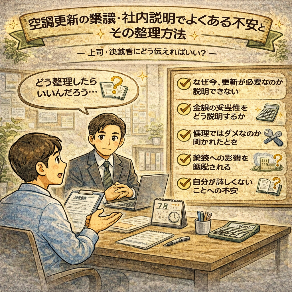 空調更新の稟議・社内説明でよくある不安とその整理方法
