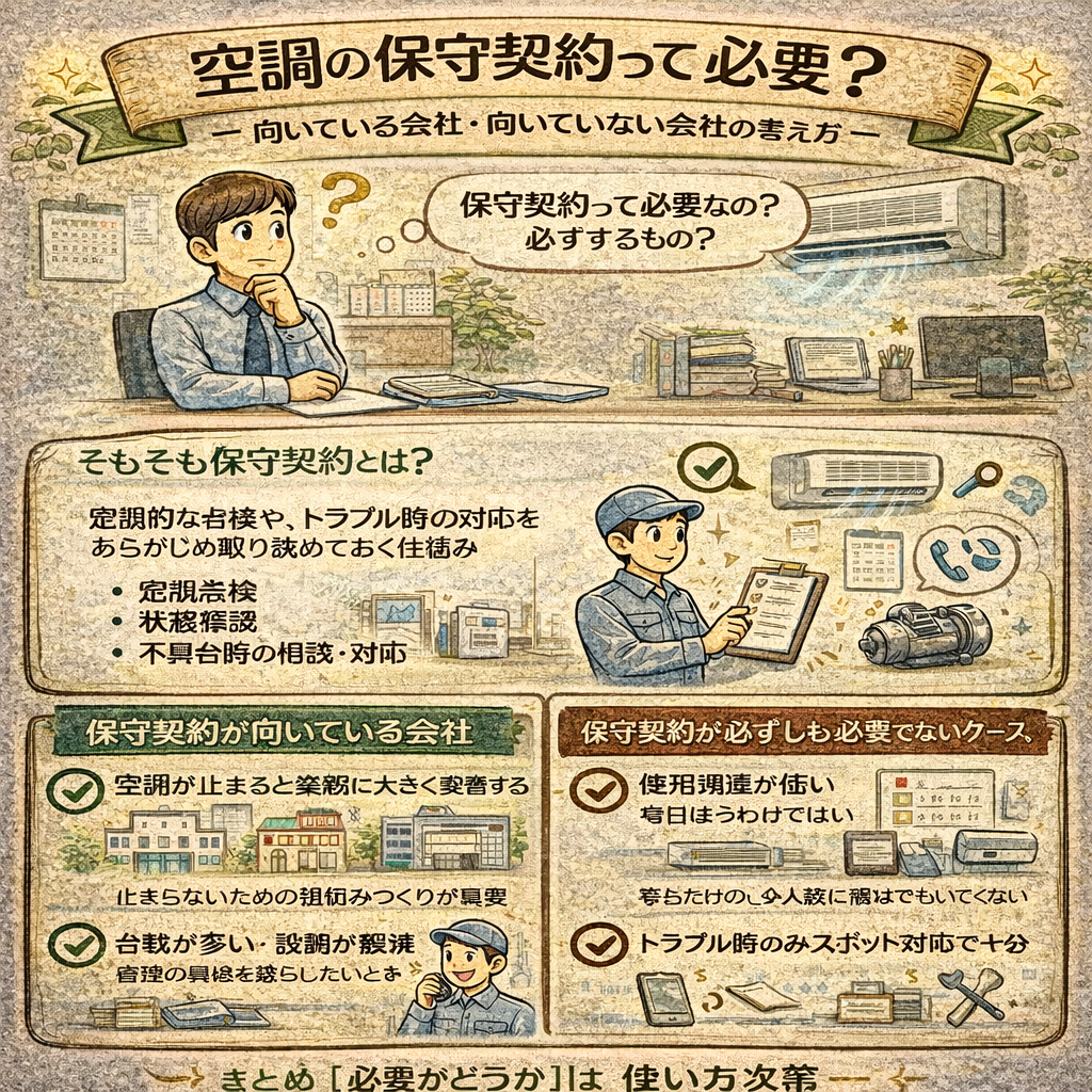 空調の保守契約って必要？